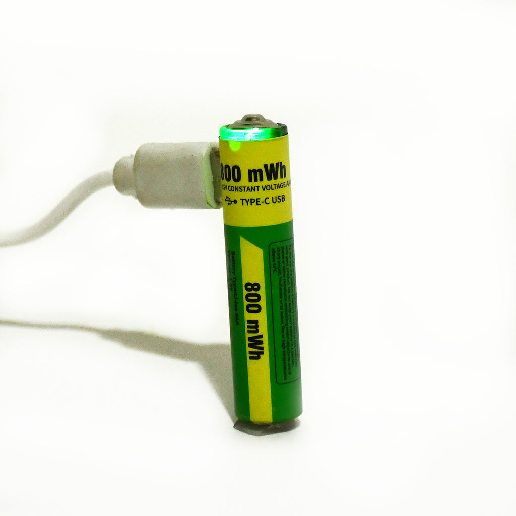 Aaa Rechargeable 800 Mwh Batteries With Recharging Cable (2 Pc Set)